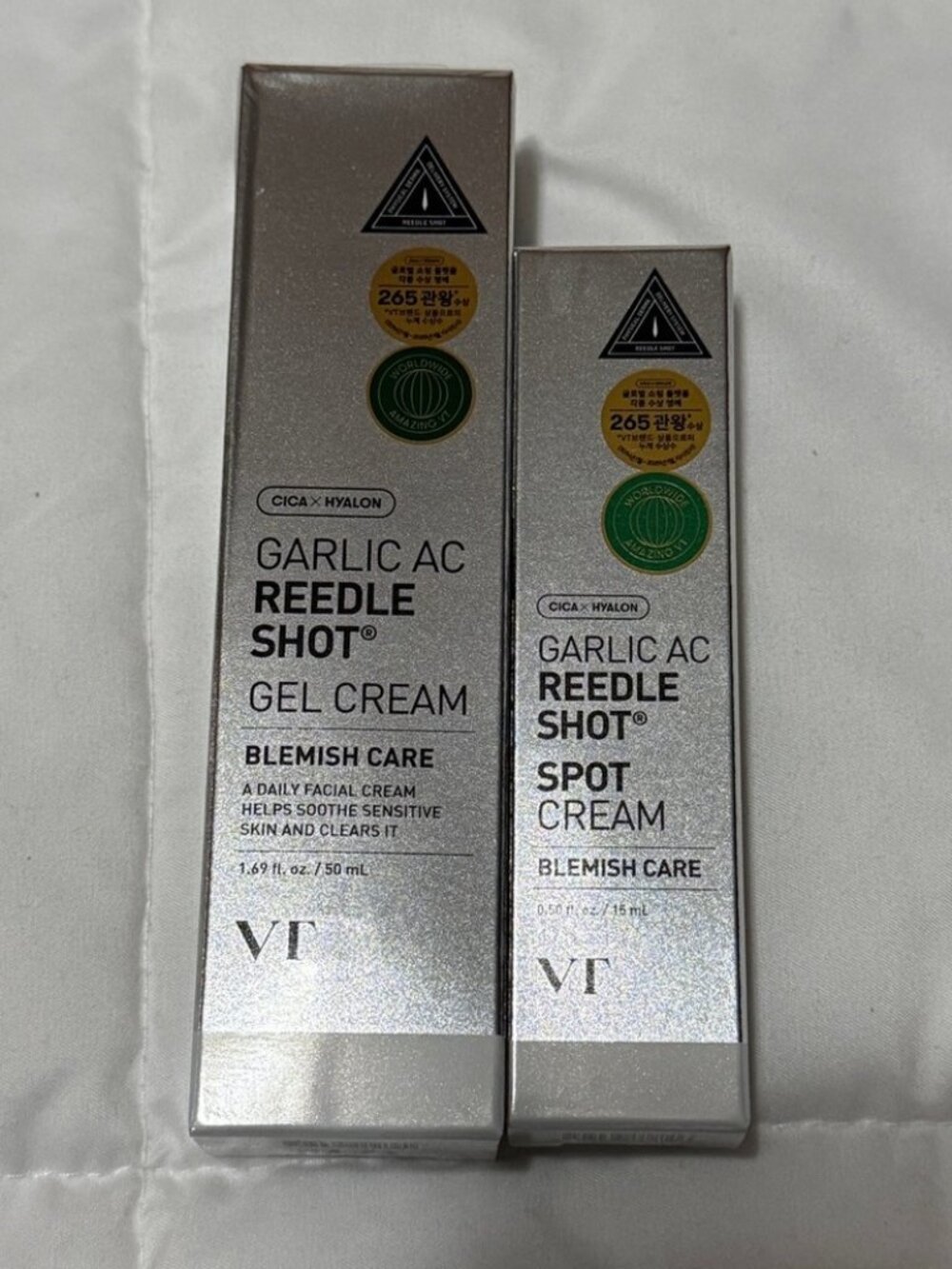 VT Cosmetics Garlic AC Reedle Shot Gel Cream & Spot Cream Brand New
